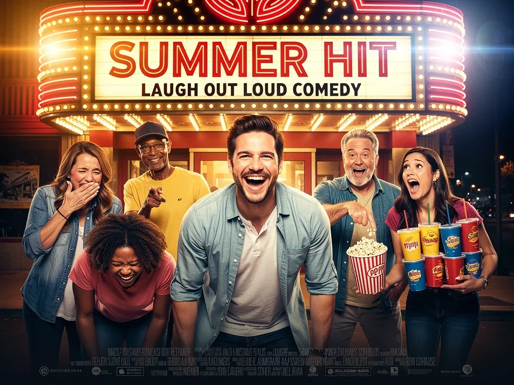Movie poster for a successful mid-budget comedy film, highlighting its box office triumph and widespread appeal.