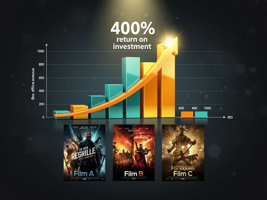 Box office revenue chart showing significant growth and a 400% return for three specific mid-budget comedy films.