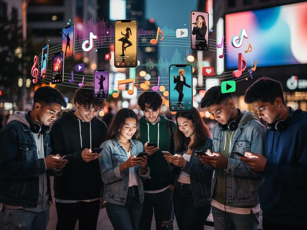 Youth consuming music on TikTok