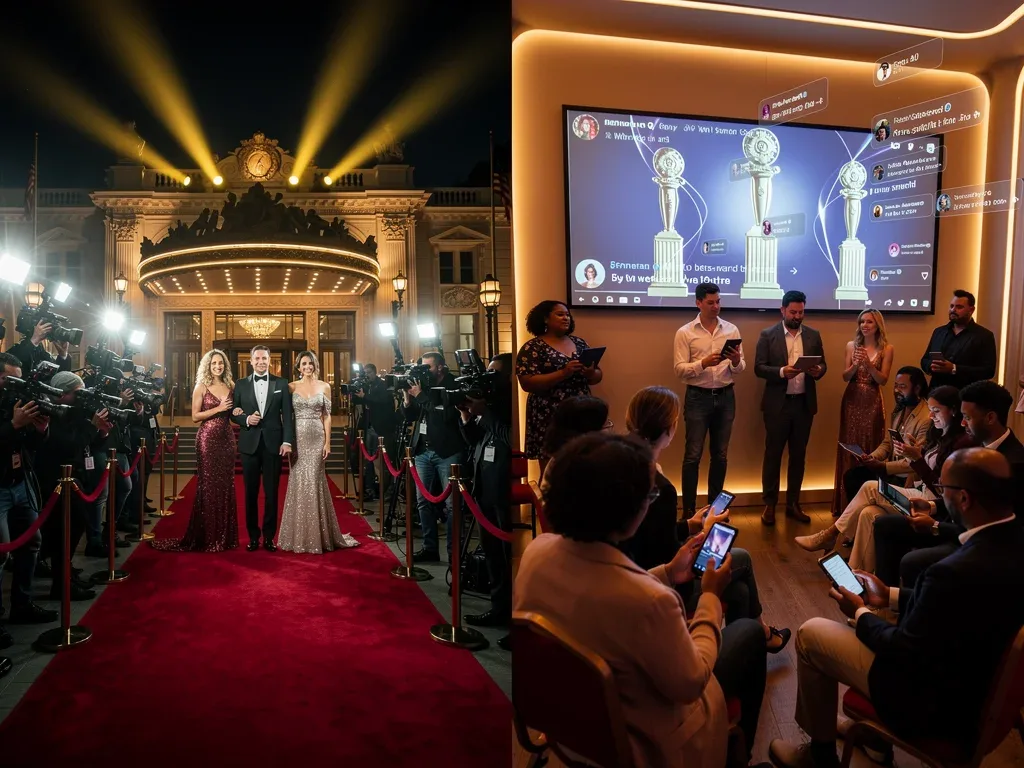Comparison of traditional and modern award ceremony aesthetics
