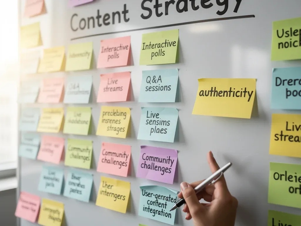 Content strategy whiteboard for TikTok creators