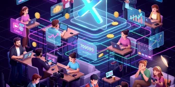 Digital creators navigating the new X ad revenue share model in 2026, showing a 30% shift in payouts.