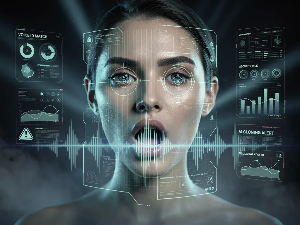 Holographic scan of a person's voice for biometric security